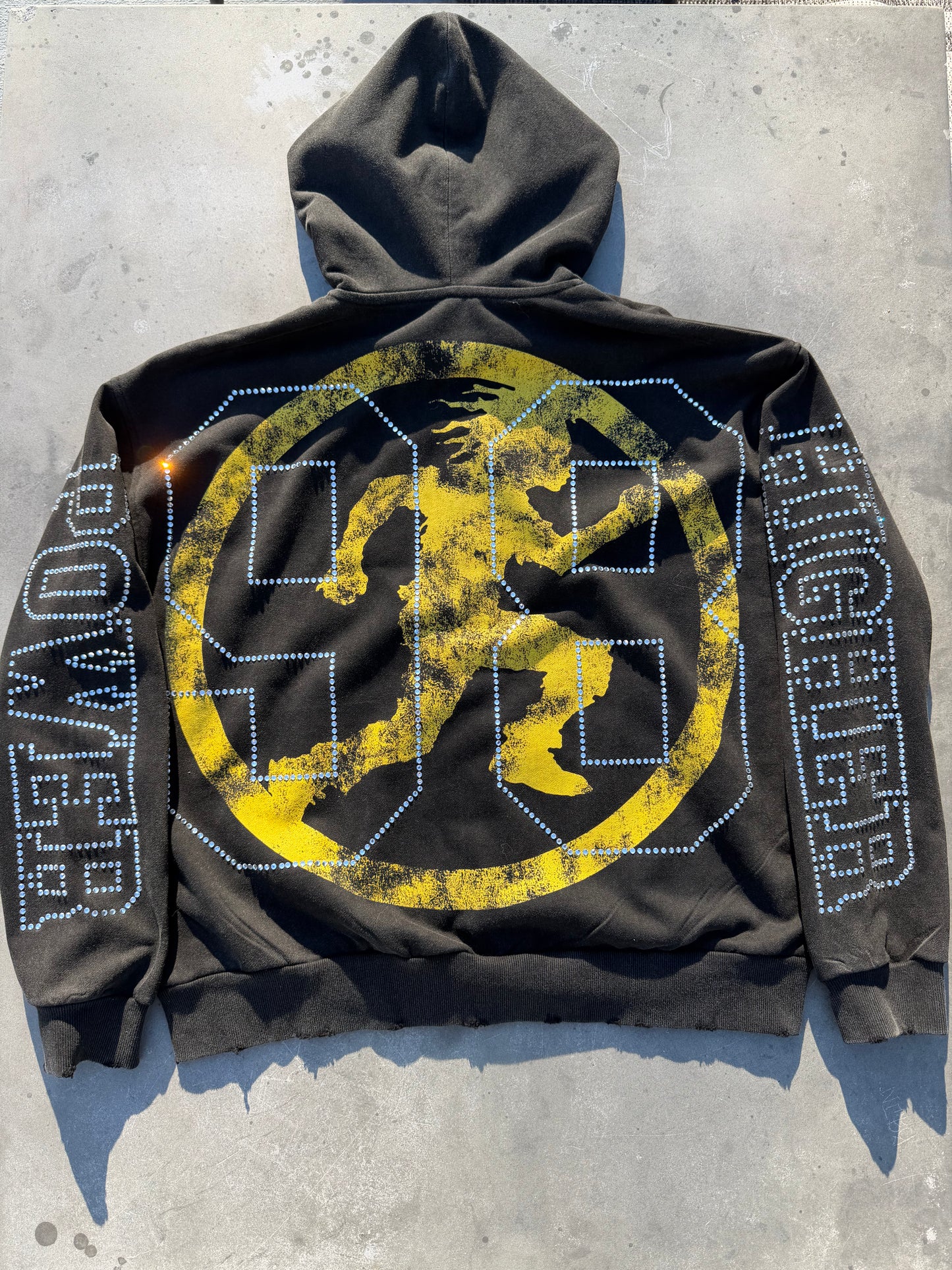 Rhinestone Zip-Up